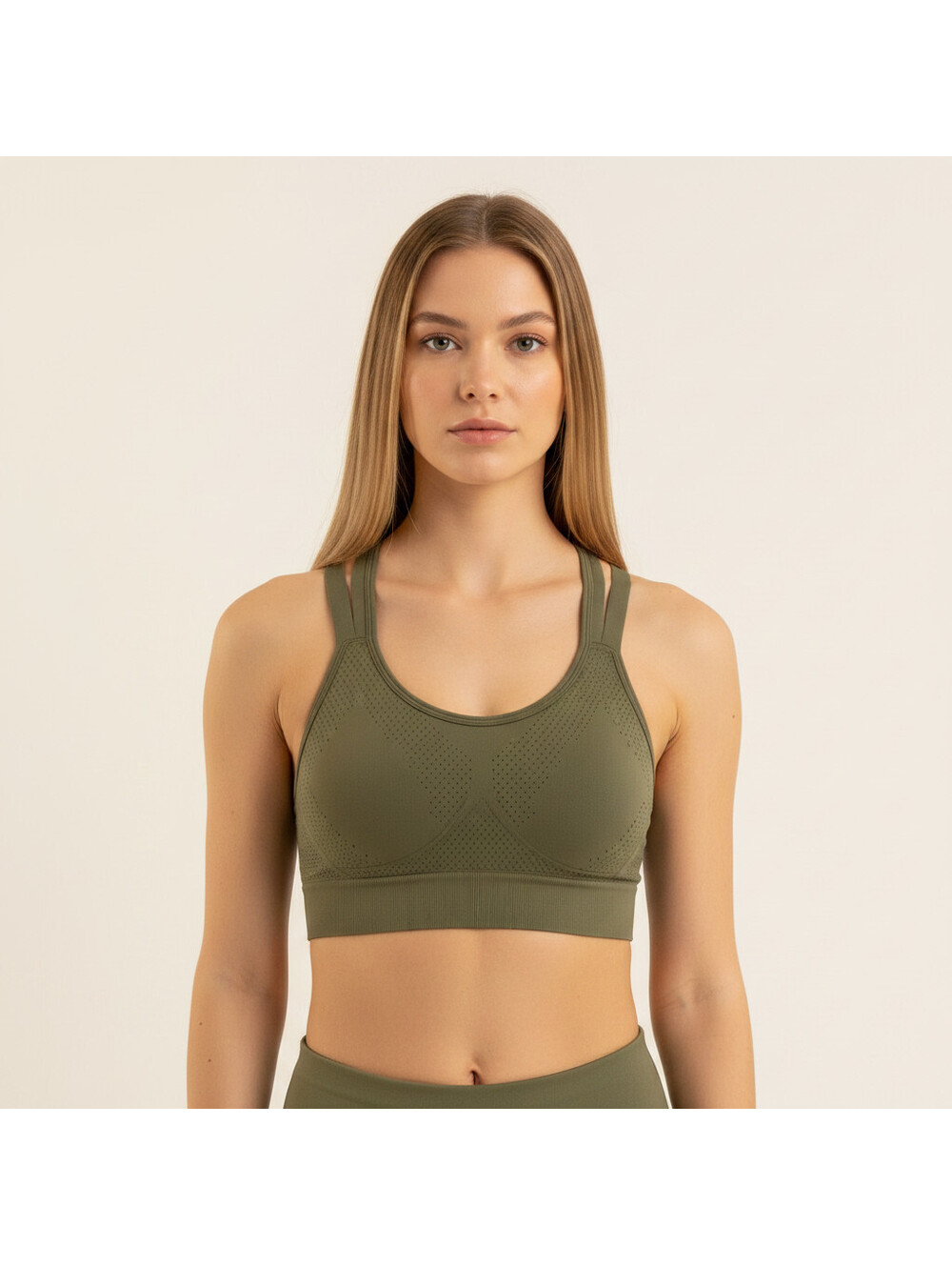 Fabletics Activewear Sport Bra Women S Small Green Sleeveless Racerback Gym Yoga